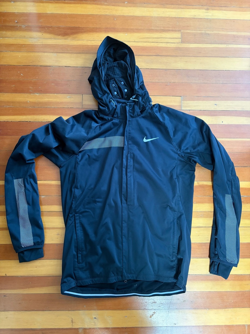 Nike 'Shield Max' Water Repellent Reflective Hooded Running Jacket
